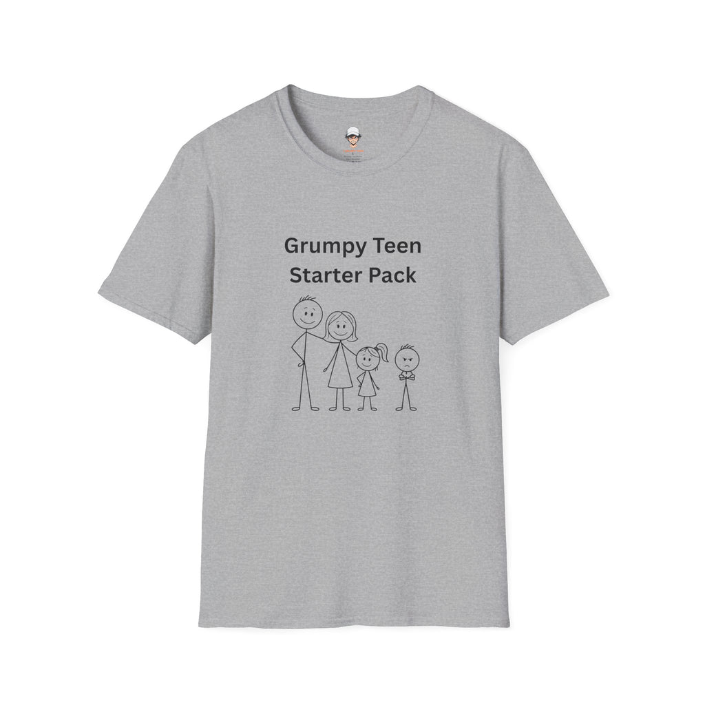 Grumpy Teen Starter Pack T‑Shirt — Funny Family Sarcastic Tee