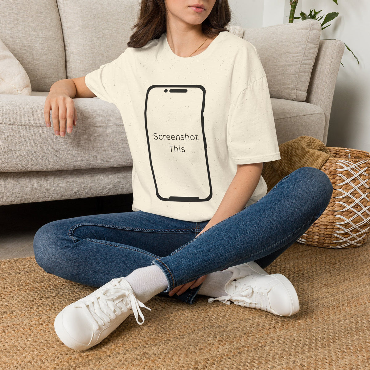 Screenshot This T-Shirt — Funny Phone Outline Graphic Tee