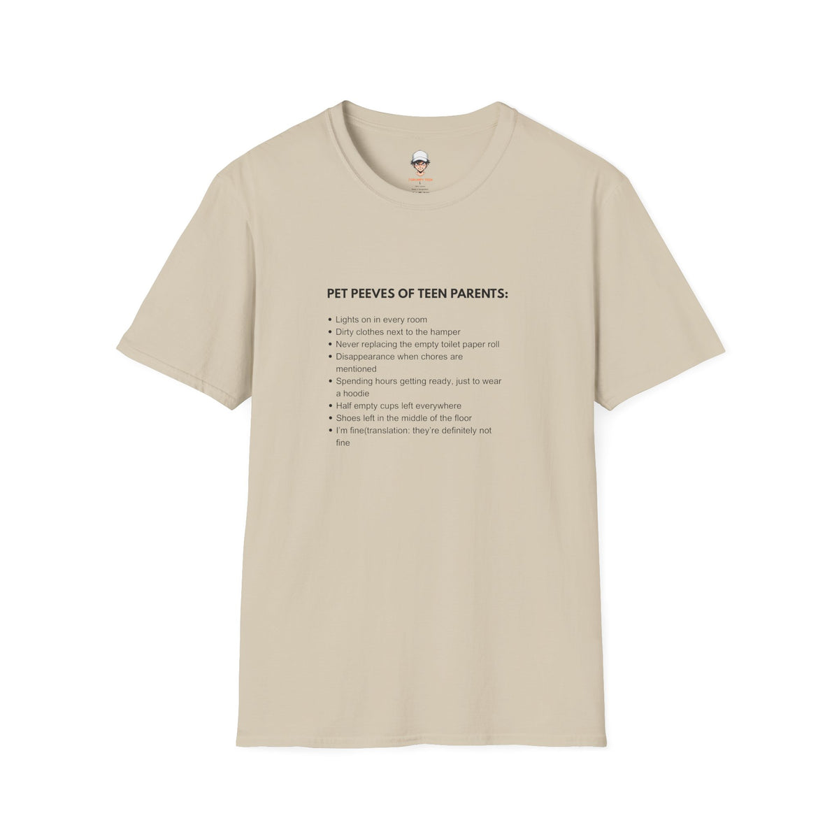 Pet Peeves of Teen Parents T-Shirt — Funny Parenthood List Tee