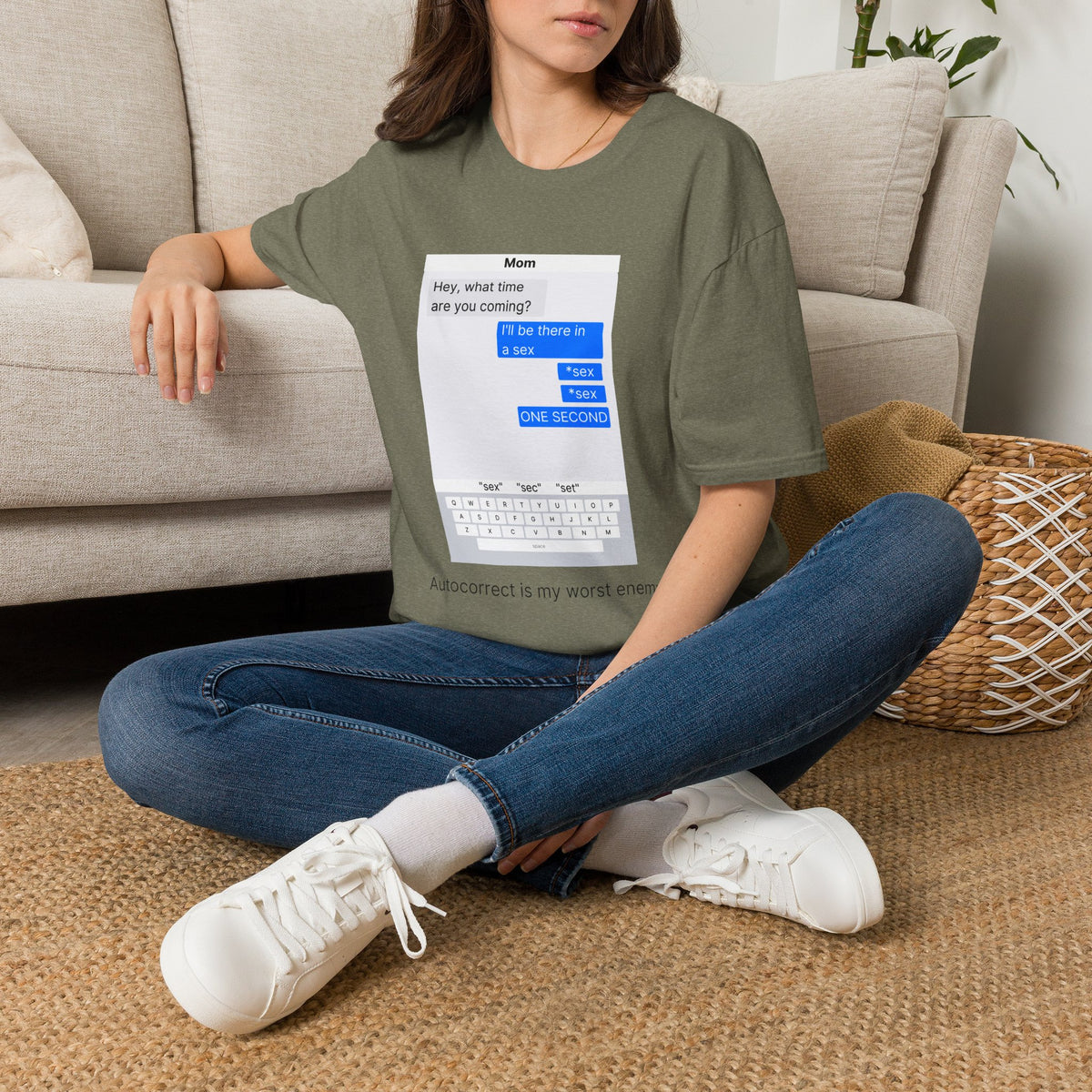 Autocorrect is my worst enemy T‑Shirt — Speech Bubble Graphic Tee