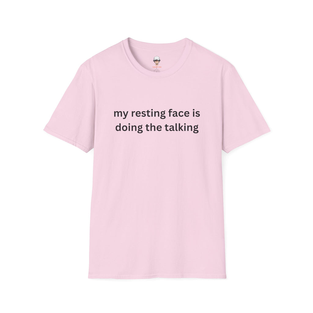 Funny "My Resting Face Is Doing The Talking" T‑Shirt