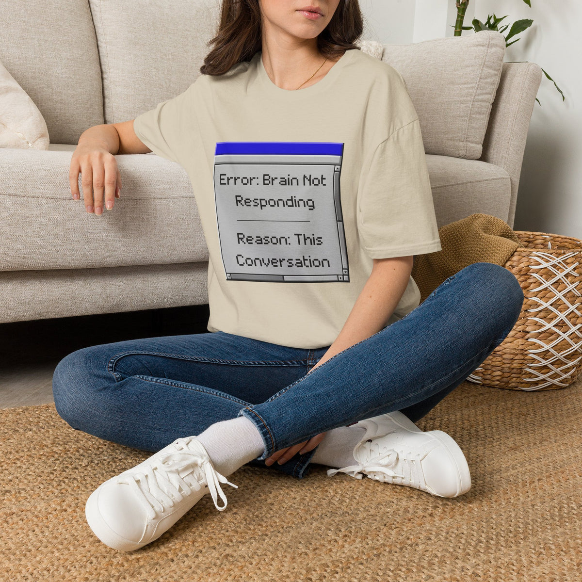 Error: Brain Not Responding T-Shirt — Retro Computer Graphic Tee