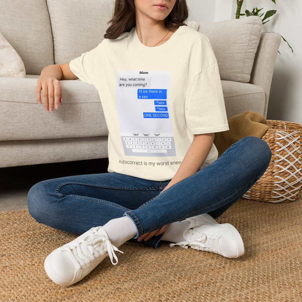 Autocorrect is my worst enemy T‑Shirt — Speech Bubble Graphic Tee