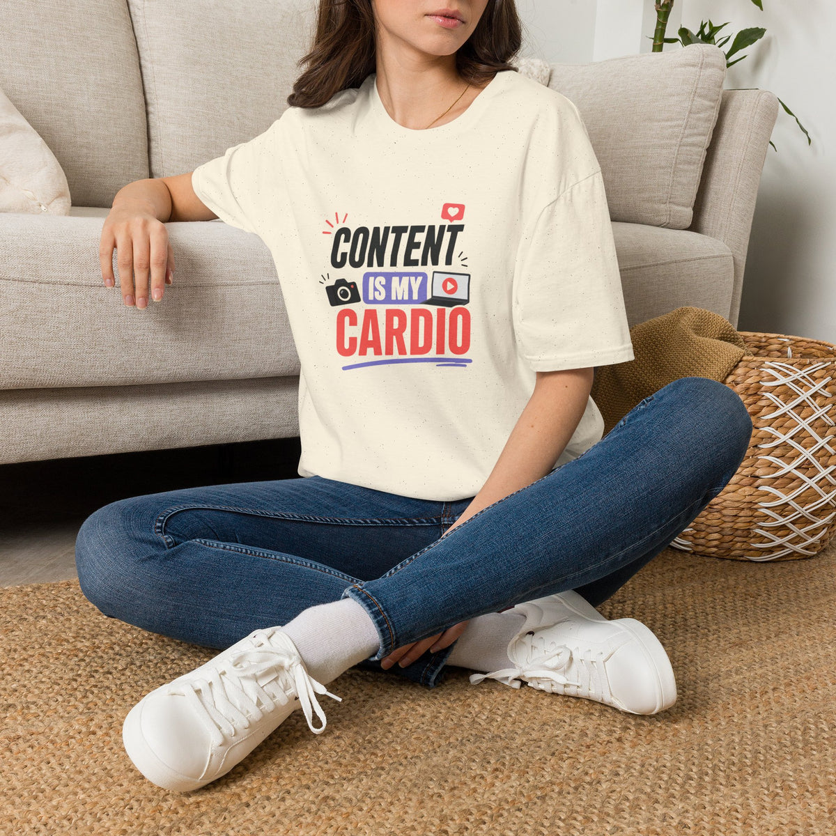 Content Is My Cardio T-Shirt — Social Media Creator Graphic Tee