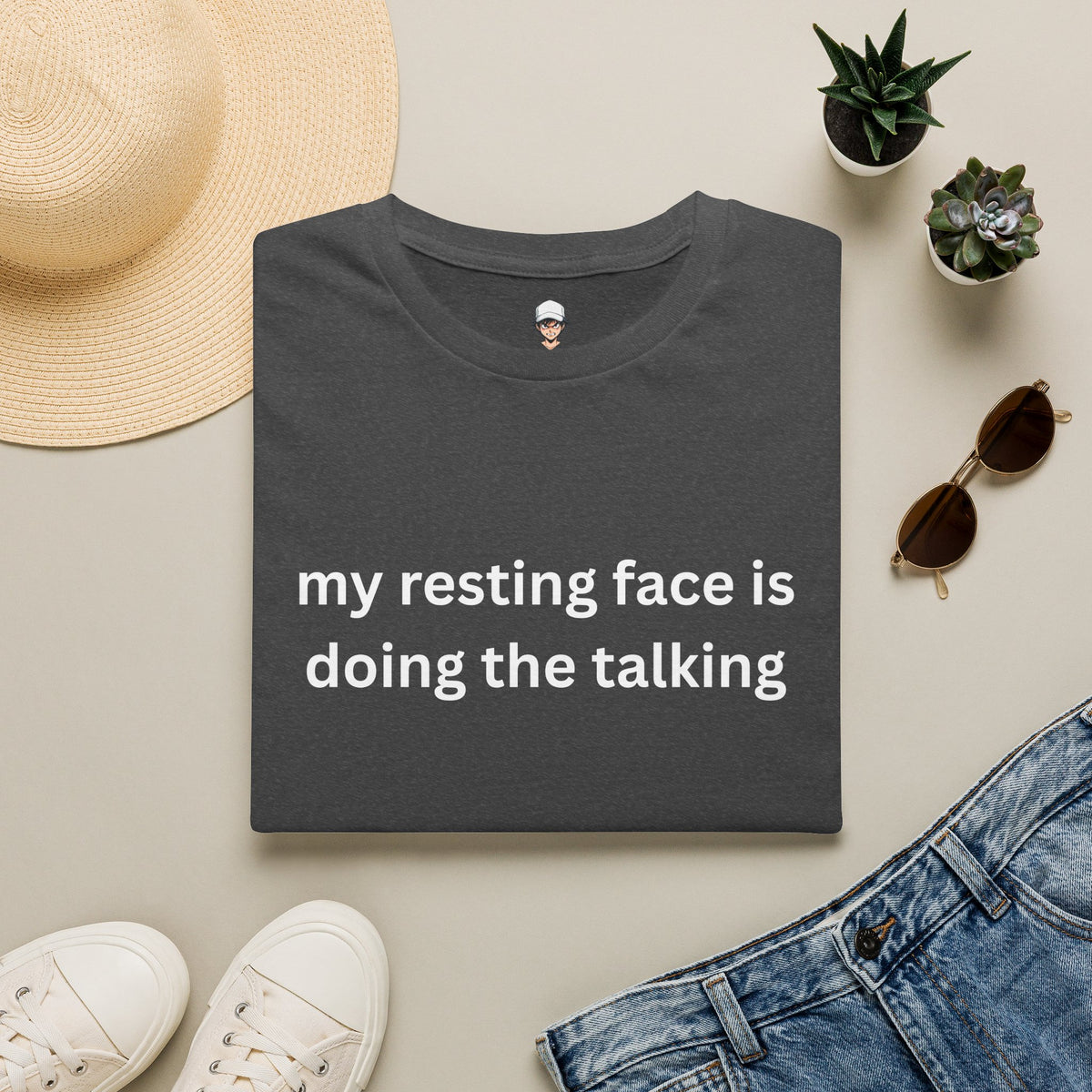 Funny "My Resting Face Is Doing The Talking" T‑Shirt