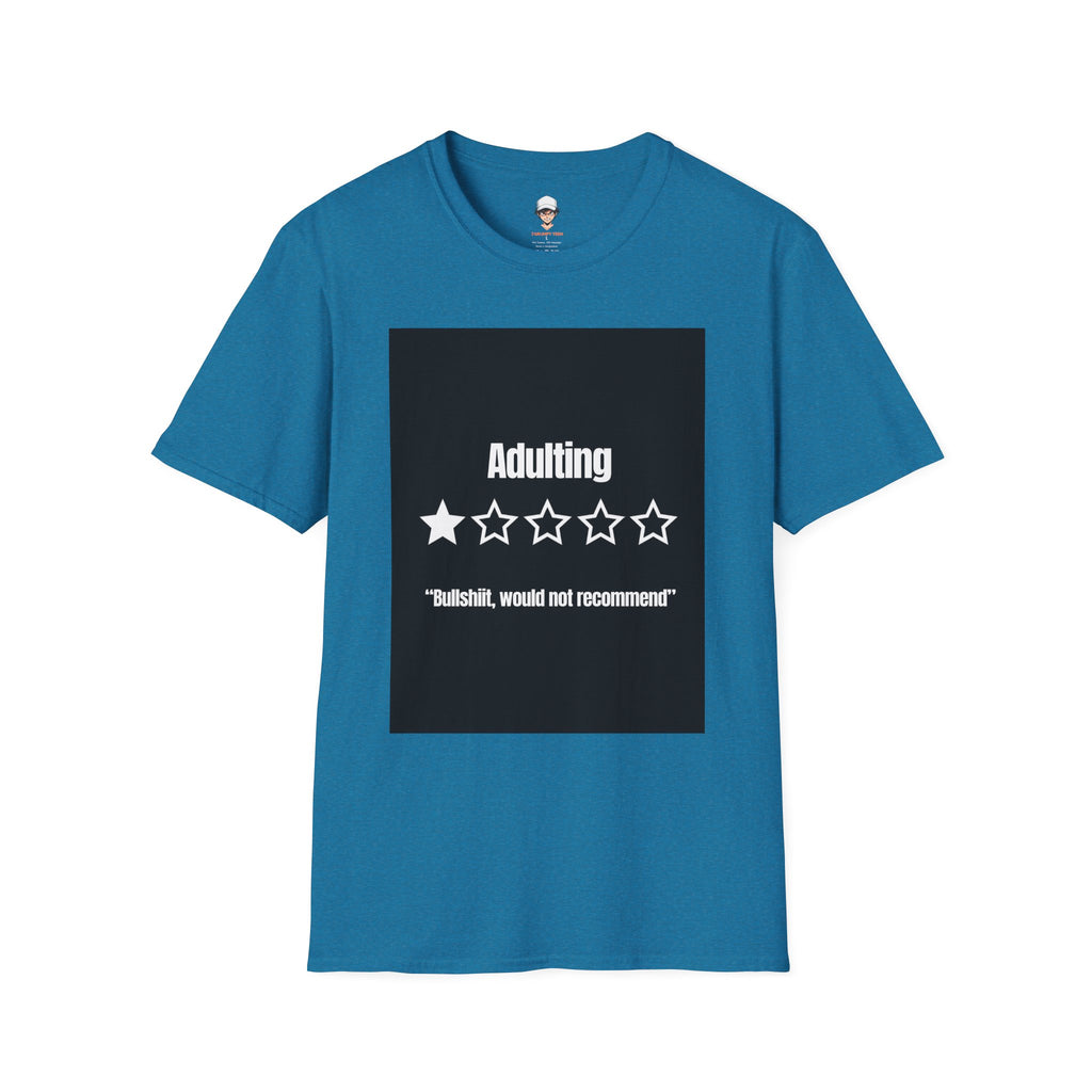 T-Shirt — "Adulting: 1-Star" Funny Rating Graphic Tee