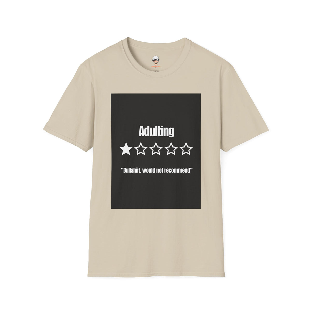 T-Shirt — "Adulting: 1-Star" Funny Rating Graphic Tee