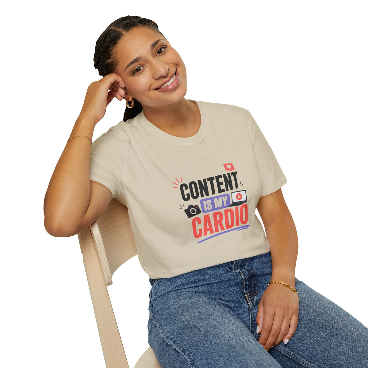 Content Is My Cardio T-Shirt — Social Media Creator Graphic Tee