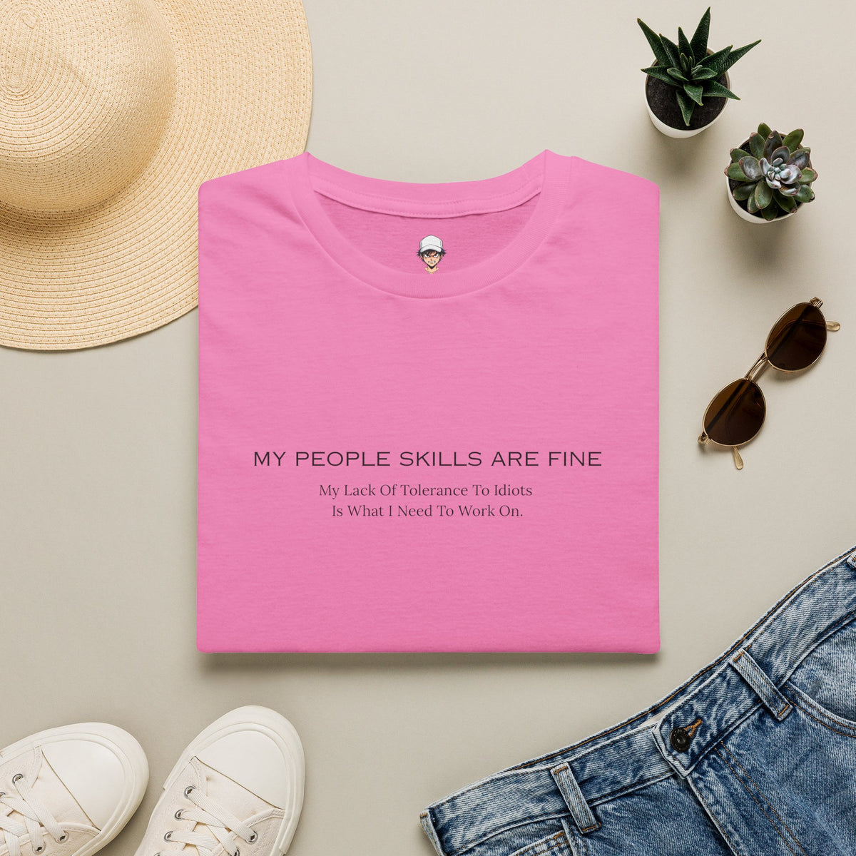 "My People Skills Are Fine" Minimalist Introvert Tee