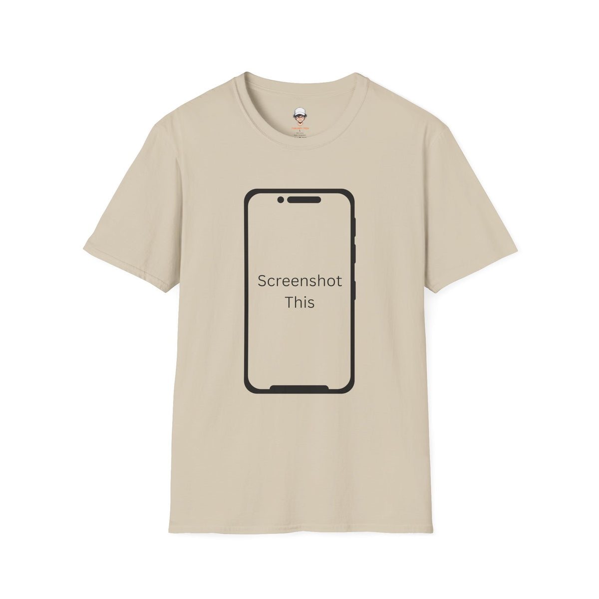 Screenshot This T-Shirt — Funny Phone Outline Graphic Tee