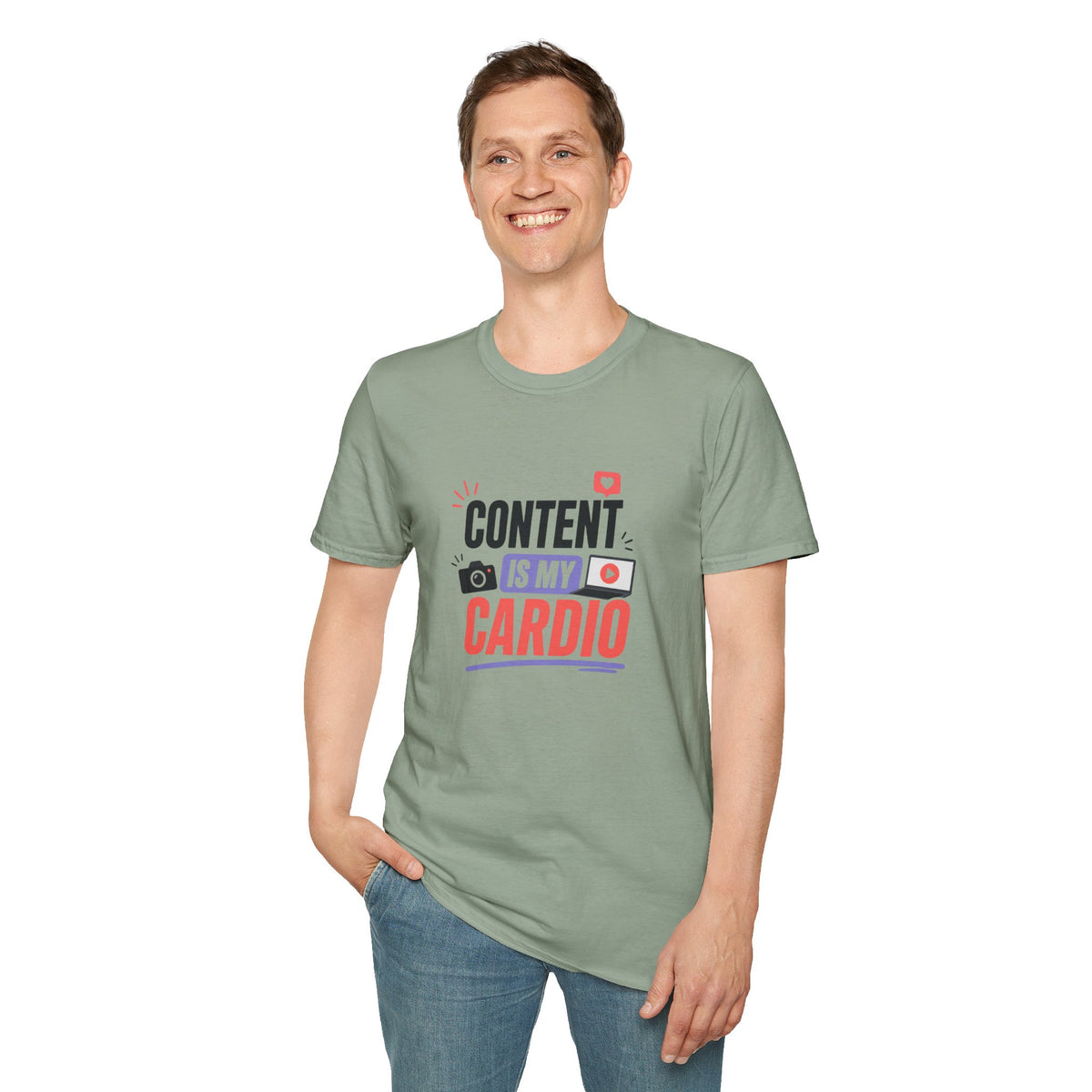 Content Is My Cardio T-Shirt — Social Media Creator Graphic Tee