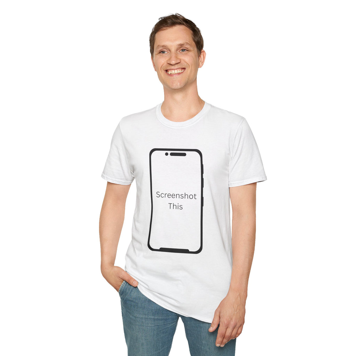 Screenshot This T-Shirt — Funny Phone Outline Graphic Tee