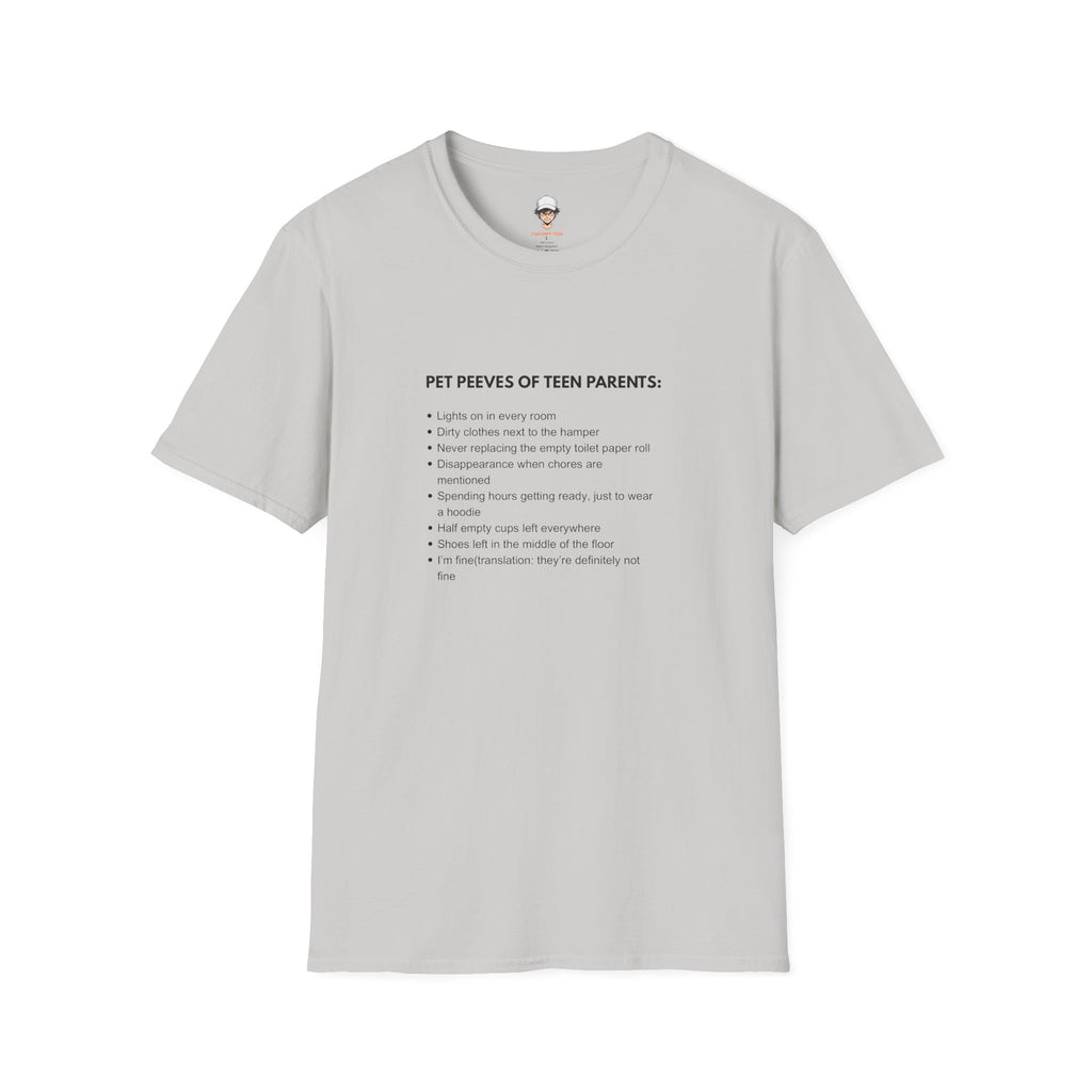 Pet Peeves of Teen Parents T-Shirt — Funny Parenthood List Tee