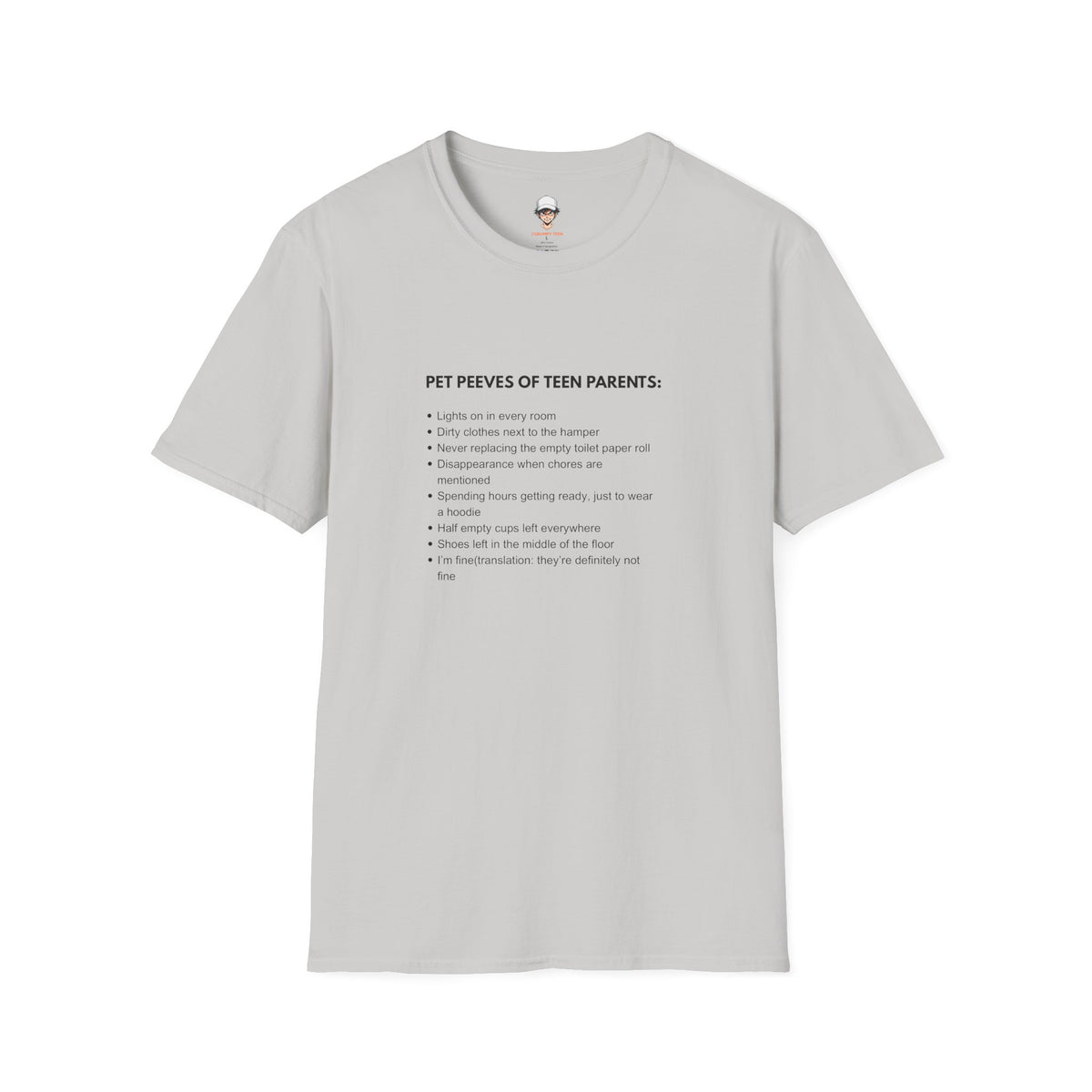 Pet Peeves of Teen Parents T-Shirt — Funny Parenthood List Tee