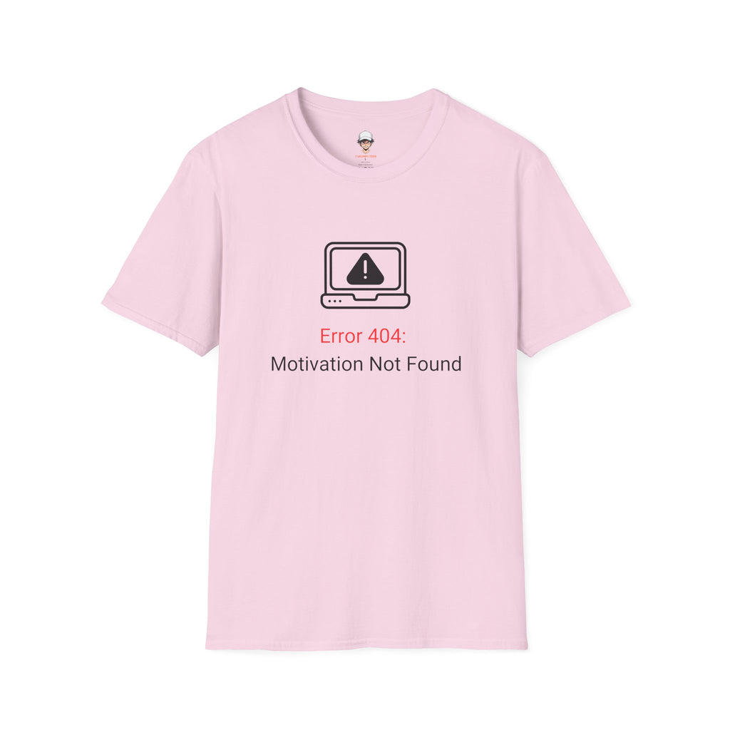 Error 404 T‑Shirt – "Motivation Not Found" Graphic Tee