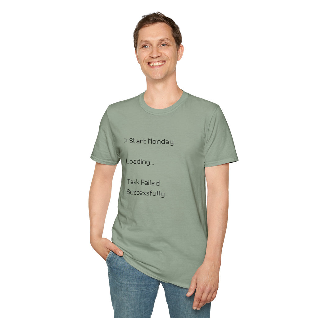 Monday Loading T-Shirt — Funny Lazy Monday Graphic Tee