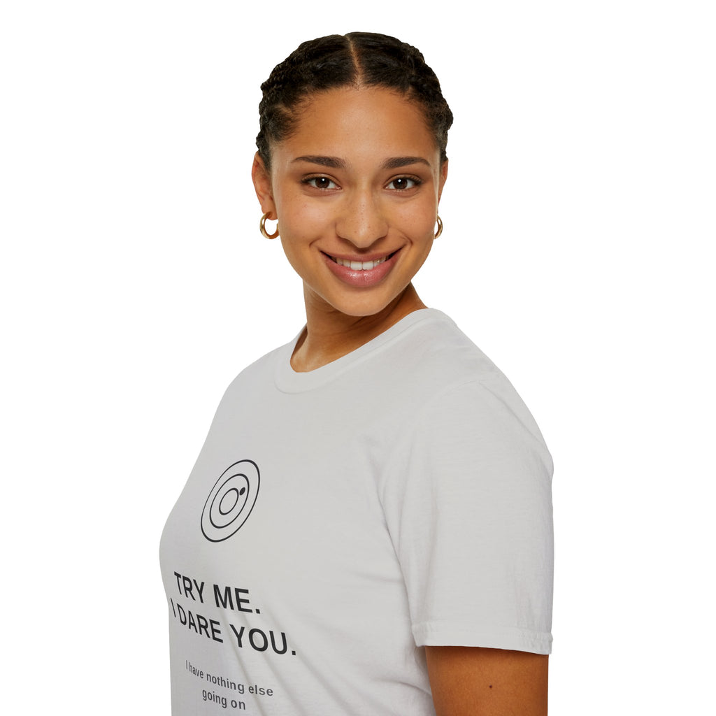 "Try Me" Graphic T-Shirt — Minimal Statement Tee
