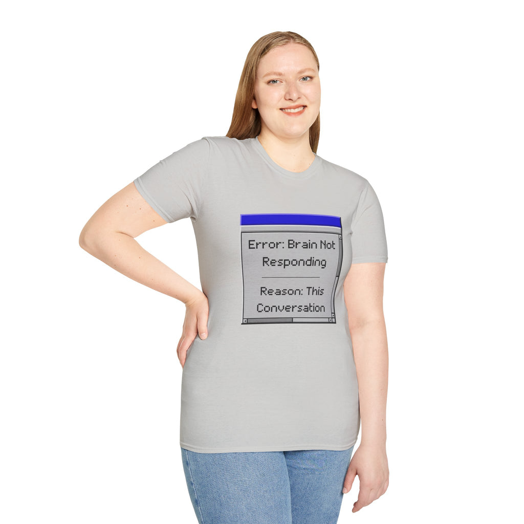 Error: Brain Not Responding T-Shirt — Retro Computer Graphic Tee