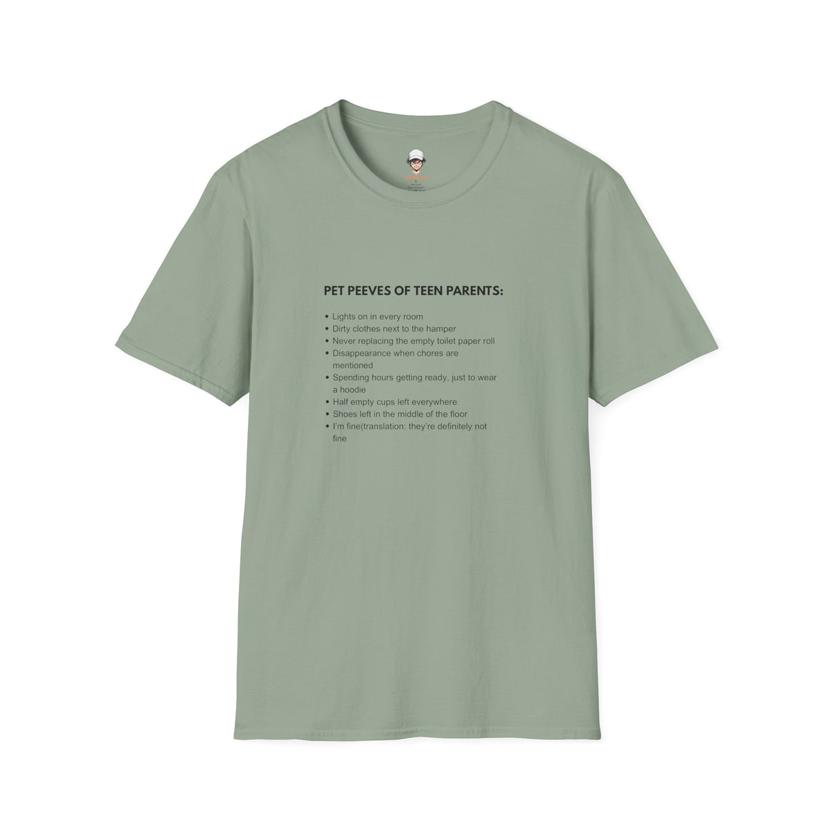 Pet Peeves of Teen Parents T-Shirt — Funny Parenthood List Tee