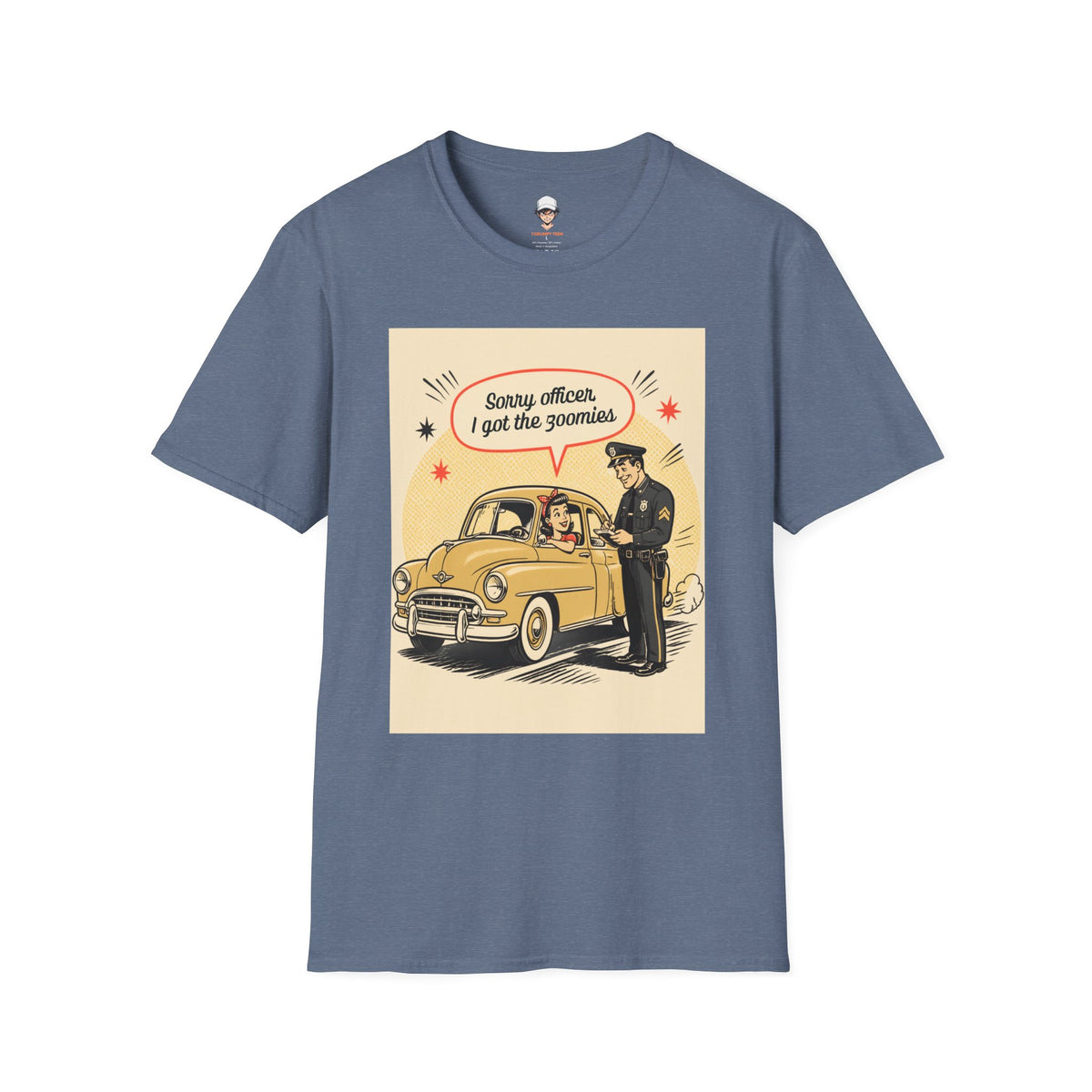 "Sorry Officer, I Got the Zoomies" Retro Vintage Car Graphic