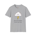Personal Weather System: Grumpy T‑Shirt — Cute Angry Cloud Graphic Tee
