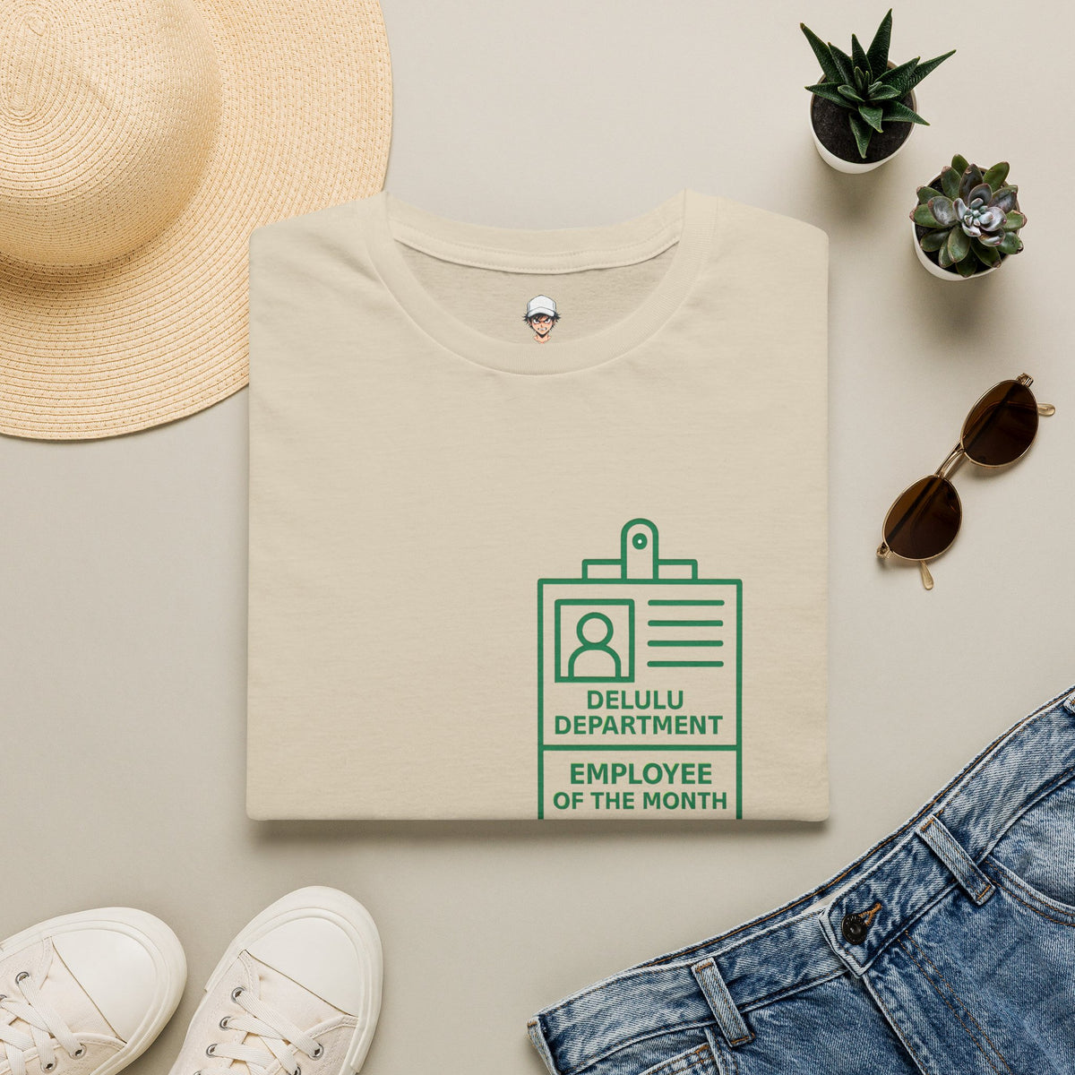 Delulu Department Employee of the Month Badge - Graphic Tee