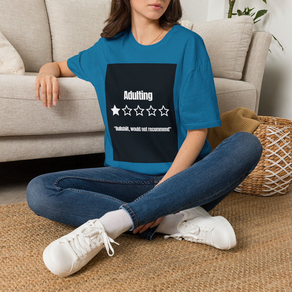 T-Shirt — "Adulting: 1-Star" Funny Rating Graphic Tee