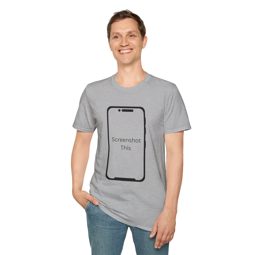 Screenshot This T-Shirt — Funny Phone Outline Graphic Tee