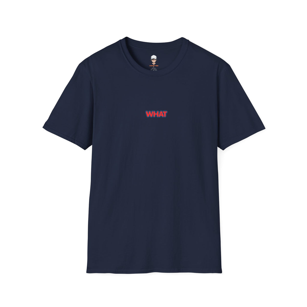 Retro 'WHAT' Chest Print Tee