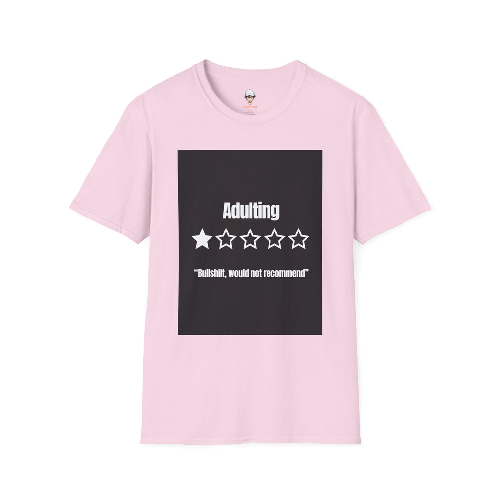 T-Shirt — "Adulting: 1-Star" Funny Rating Graphic Tee