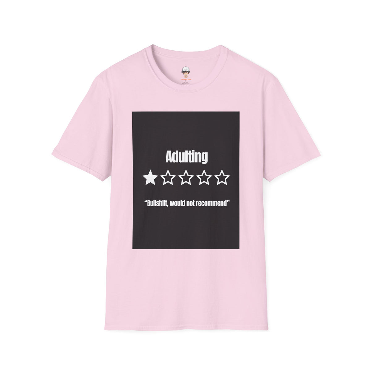 T-Shirt — "Adulting: 1-Star" Funny Rating Graphic Tee