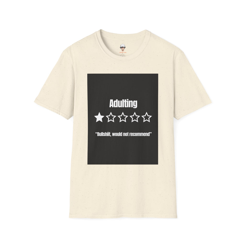 T-Shirt — "Adulting: 1-Star" Funny Rating Graphic Tee