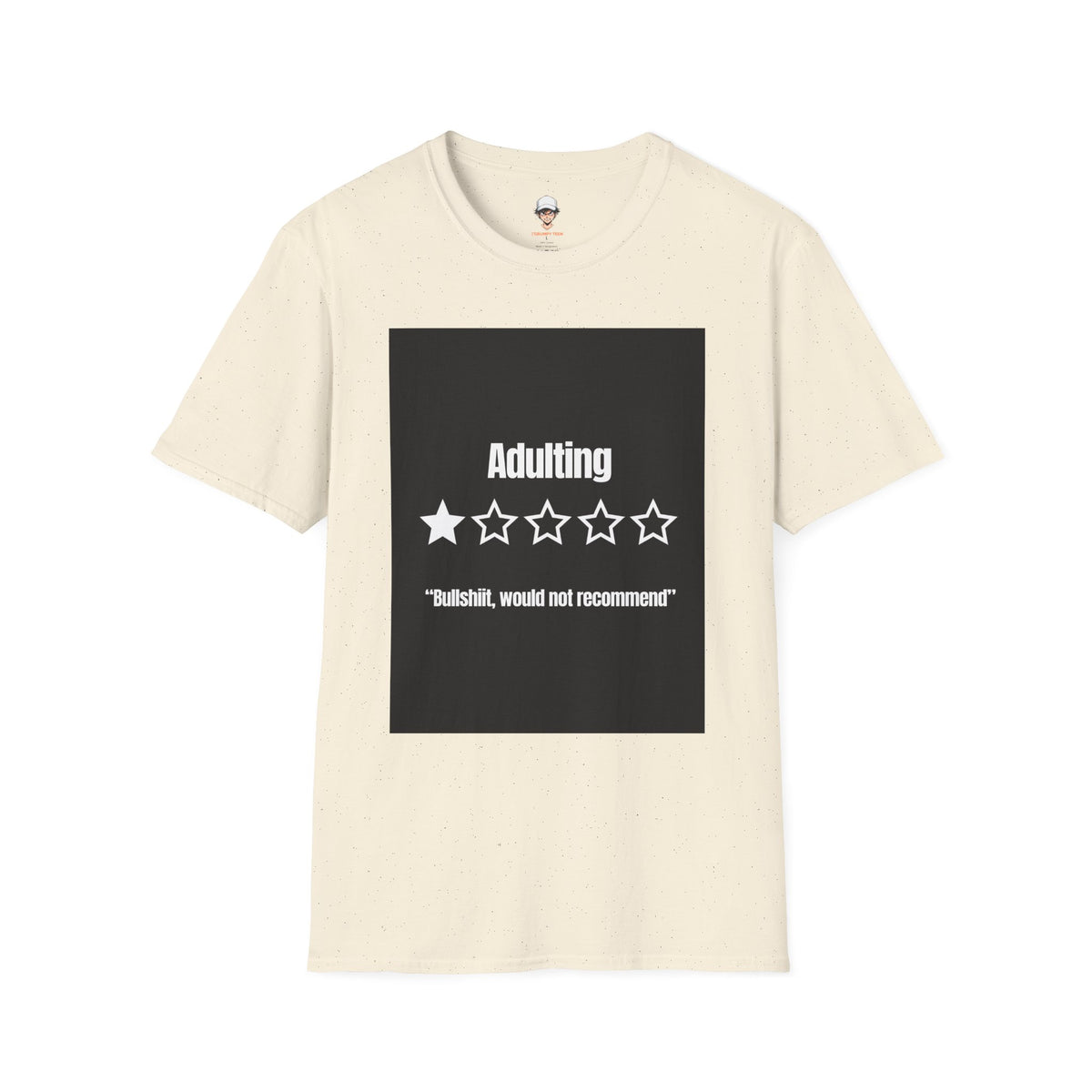 T-Shirt — "Adulting: 1-Star" Funny Rating Graphic Tee