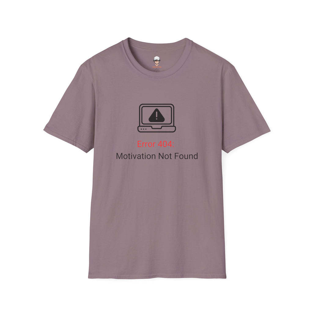 Error 404 T‑Shirt – "Motivation Not Found" Graphic Tee