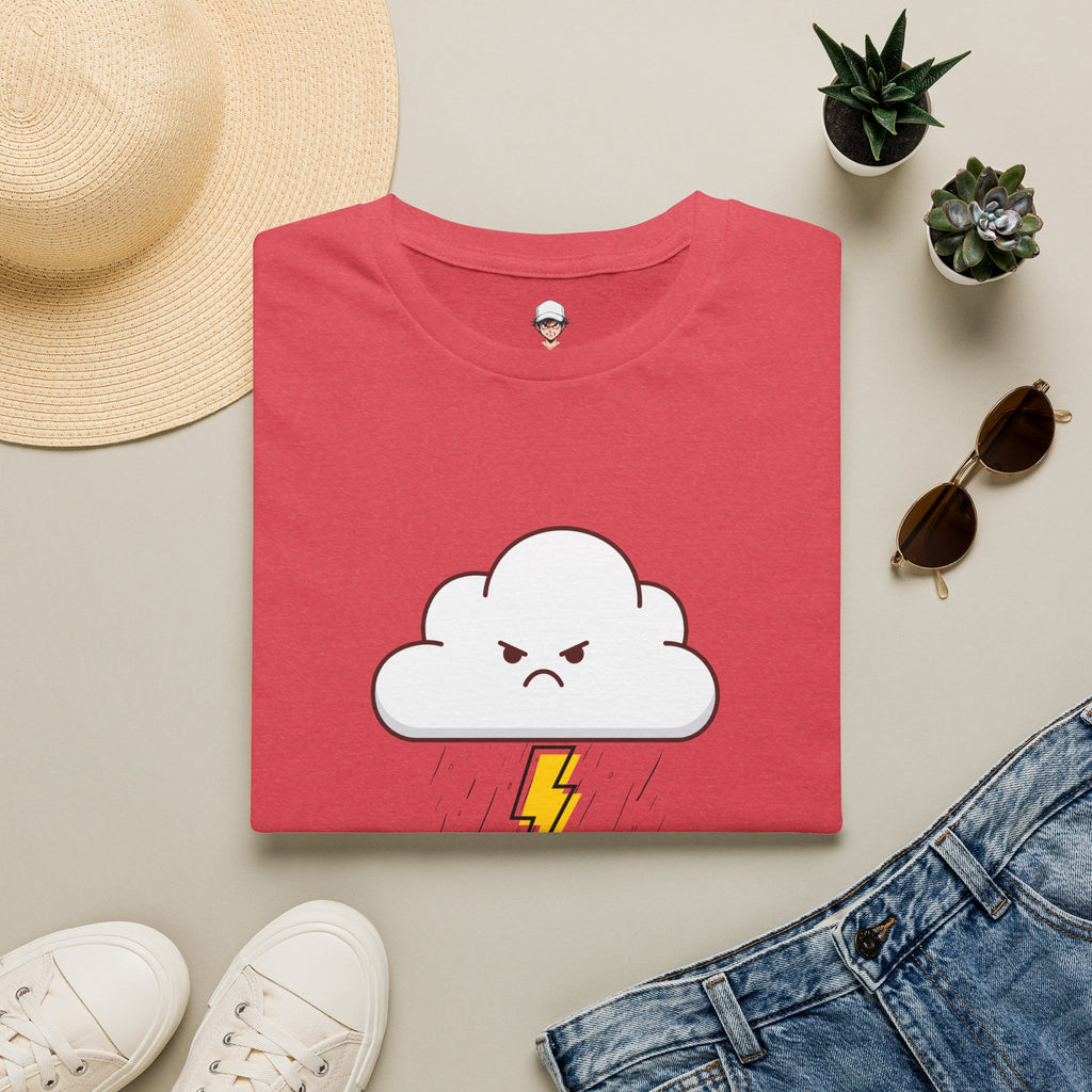 Personal Weather System: Grumpy T‑Shirt — Cute Angry Cloud Graphic Tee