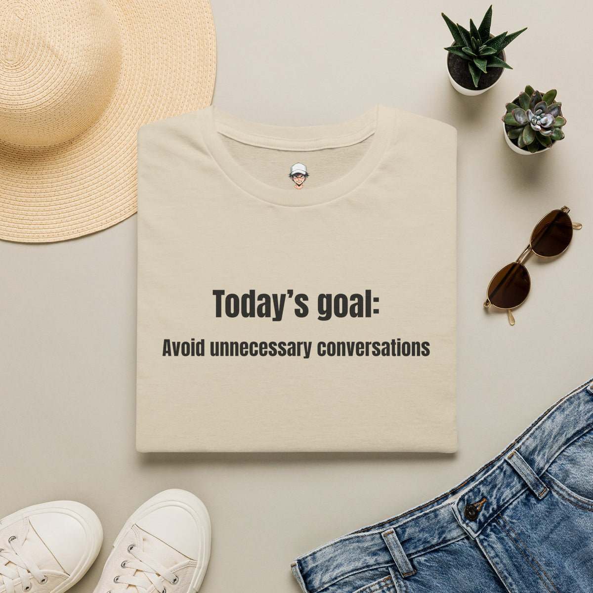 Today's goal T-Shirt — Minimalist Funny Graphic Tee