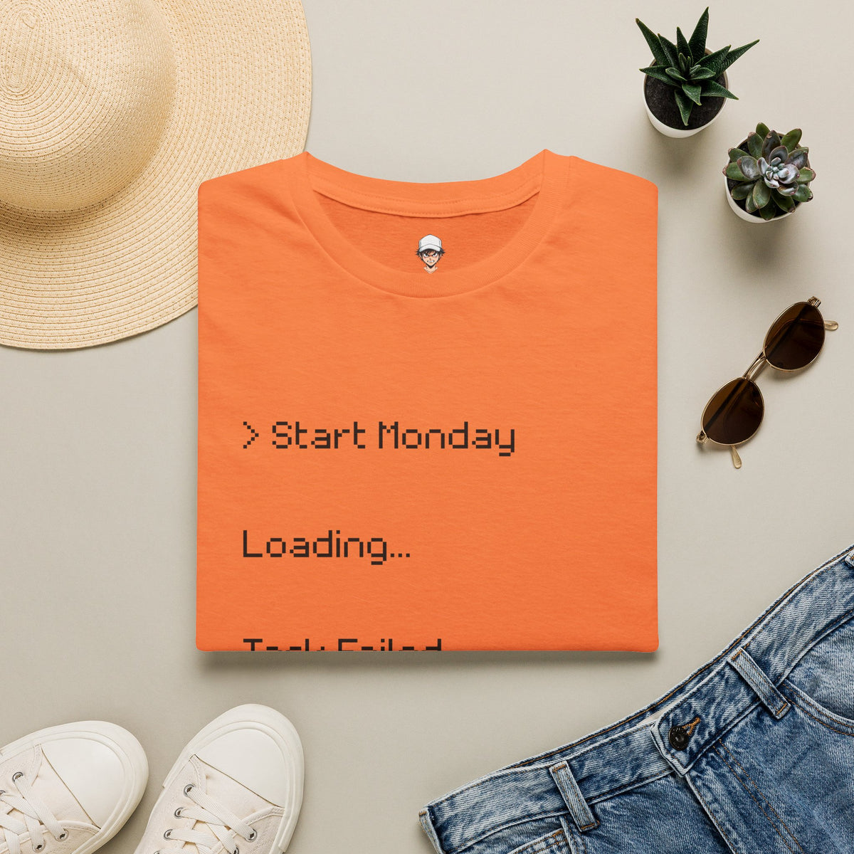 Monday Loading T-Shirt — Funny Lazy Monday Graphic Tee