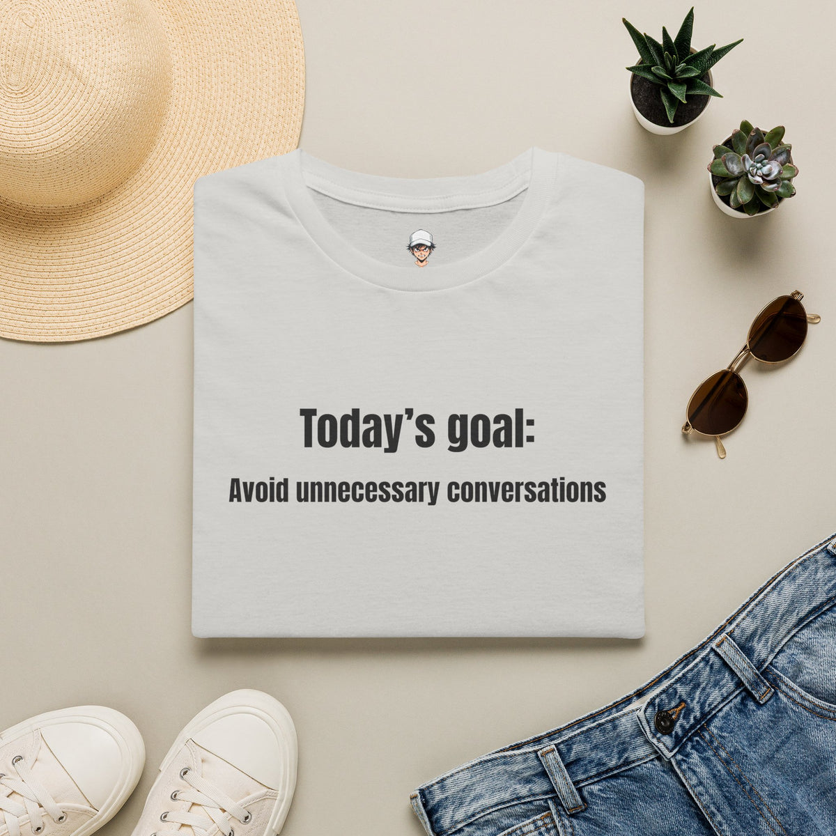 Today's goal T-Shirt — Minimalist Funny Graphic Tee