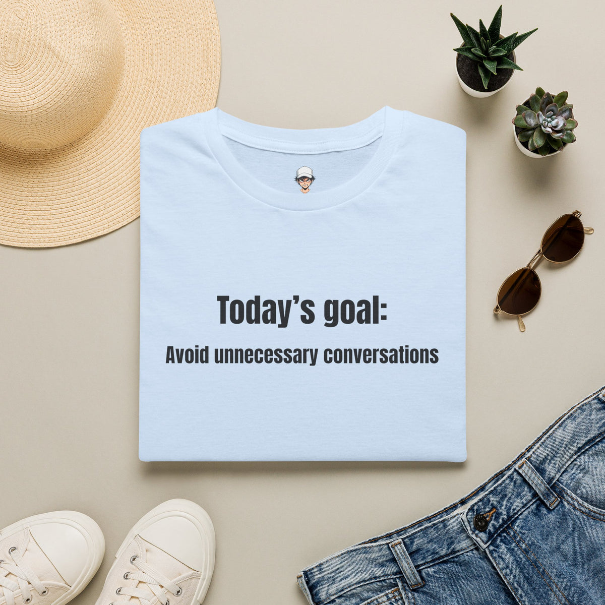 Today's goal T-Shirt — Minimalist Funny Graphic Tee