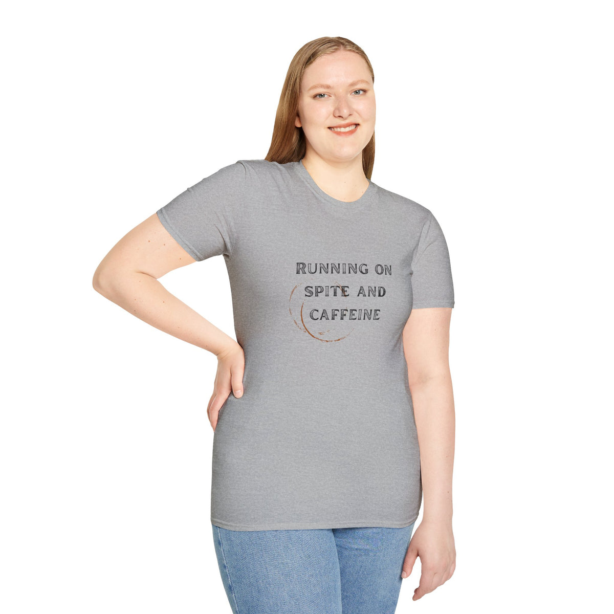 Running on Spite and Caffeine — Coffee Stain Graphic T-Shirt