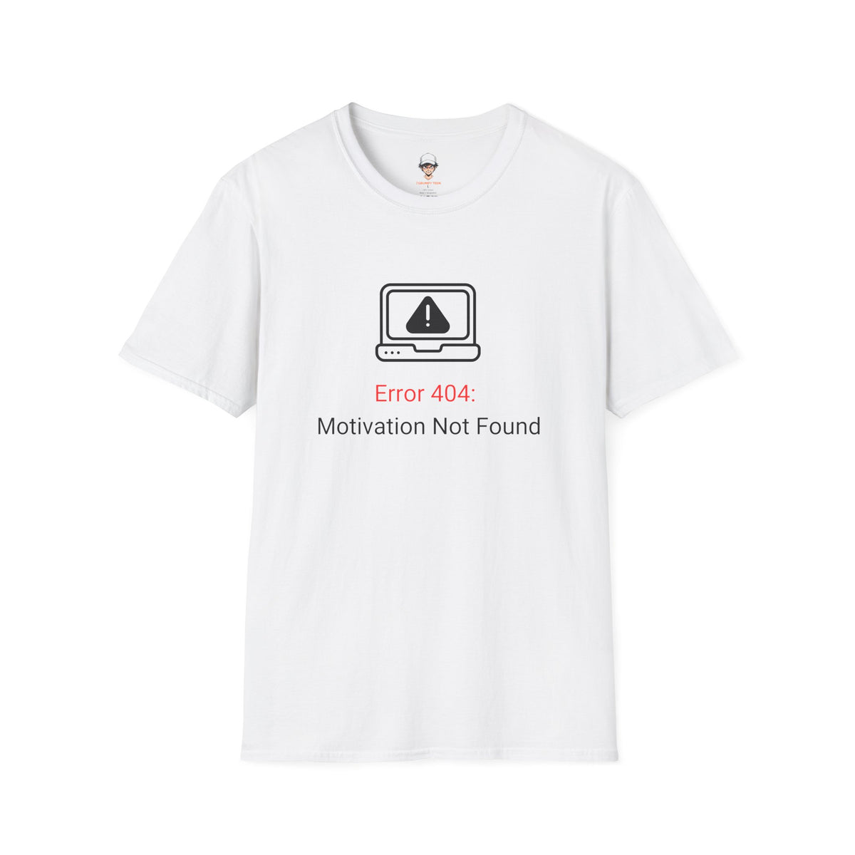 Error 404 T‑Shirt – "Motivation Not Found" Graphic Tee