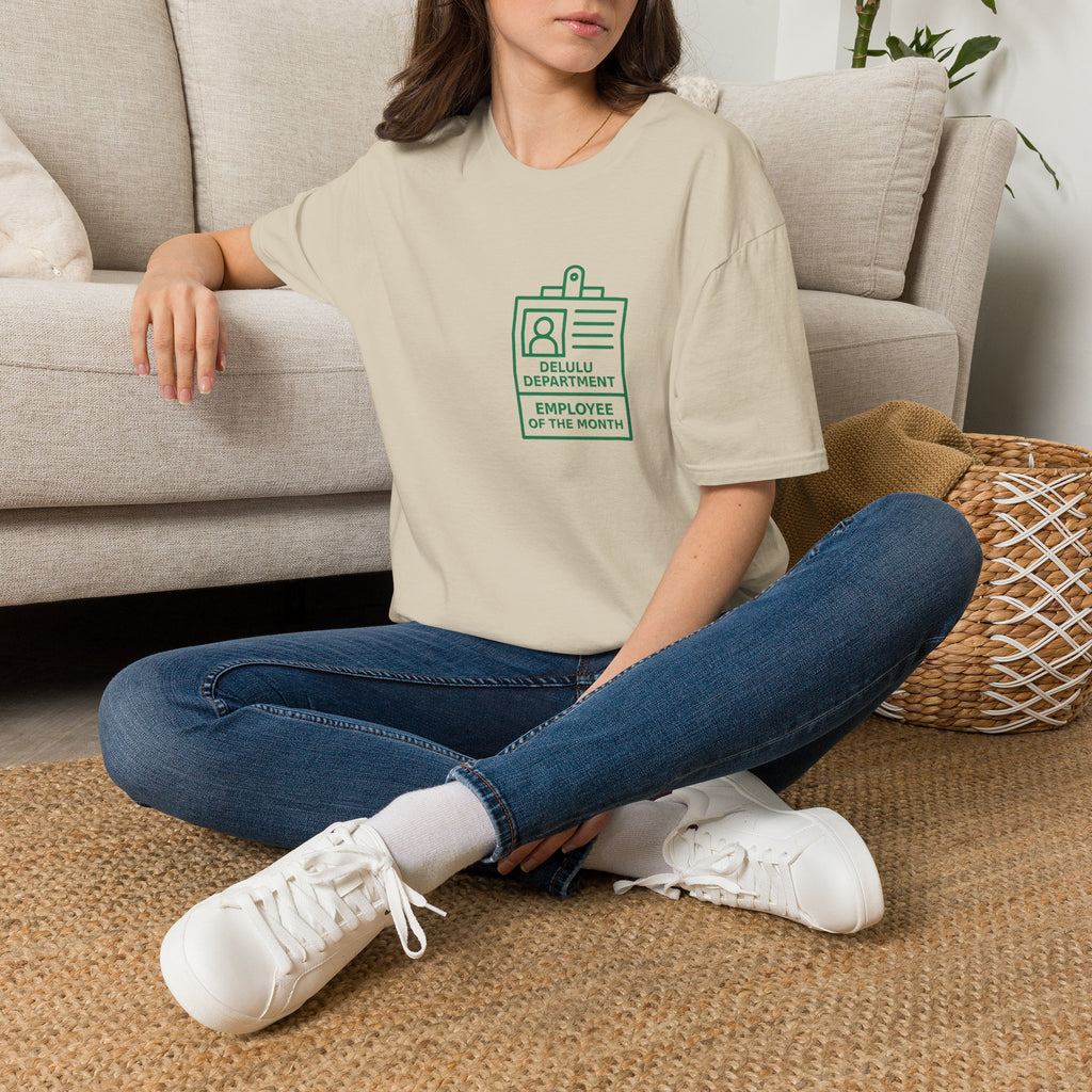 Delulu Department Employee of the Month Badge - Graphic Tee