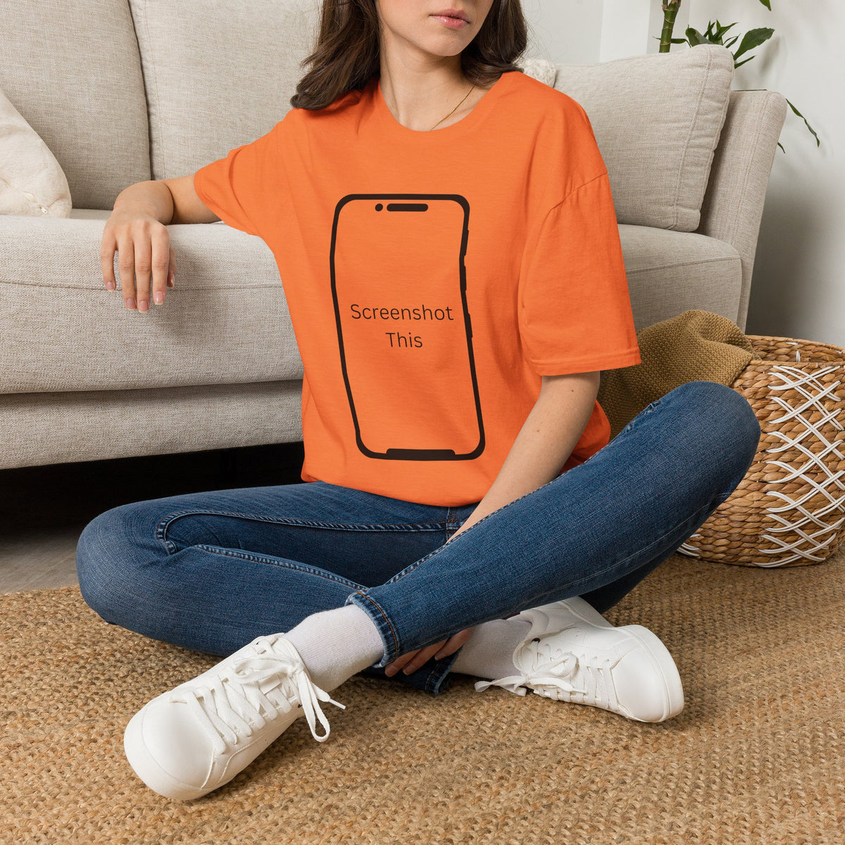 Screenshot This T-Shirt — Funny Phone Outline Graphic Tee