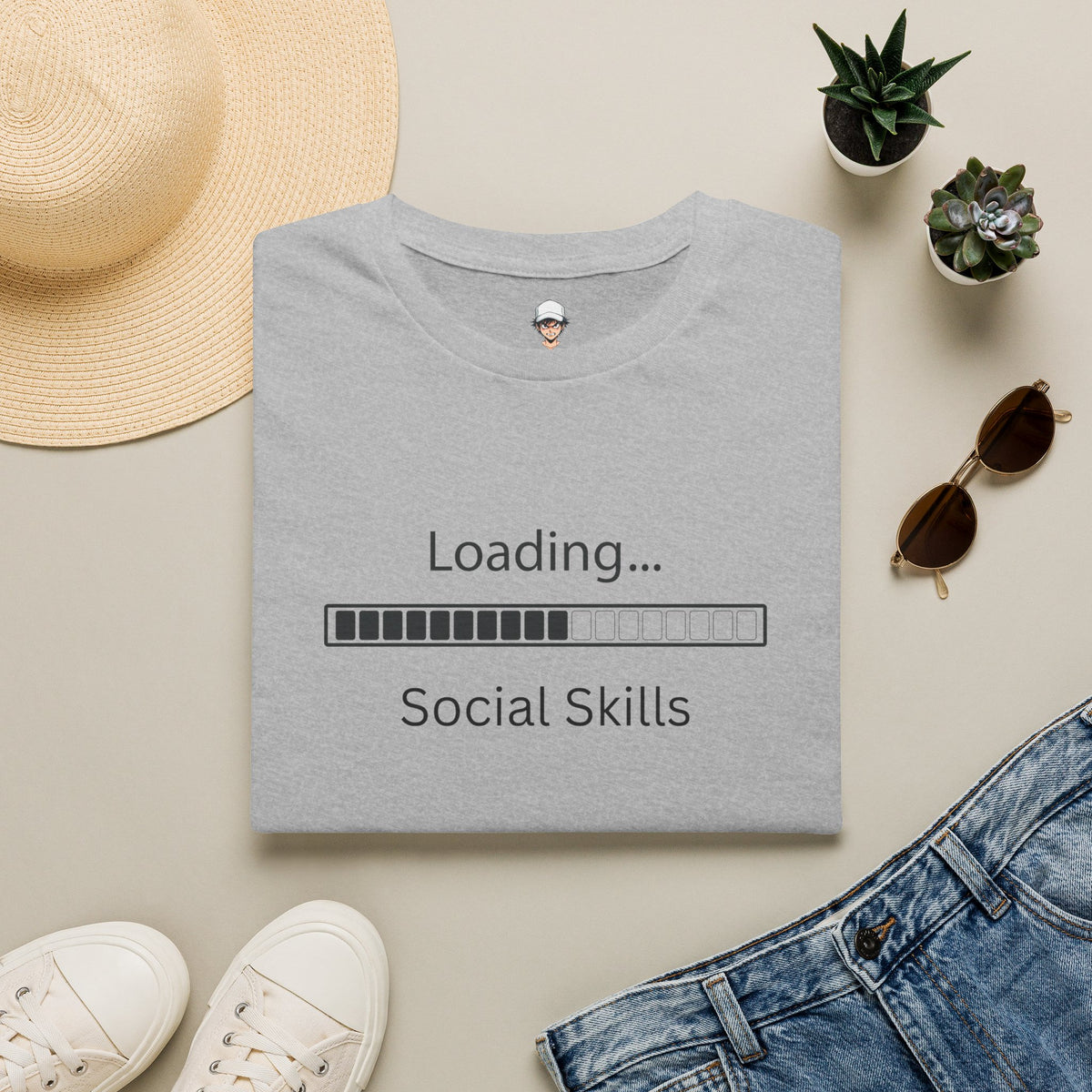 Loading Social Skills T-Shirt — Funny Introvert Shirt, Social Anxiety Humor Tee