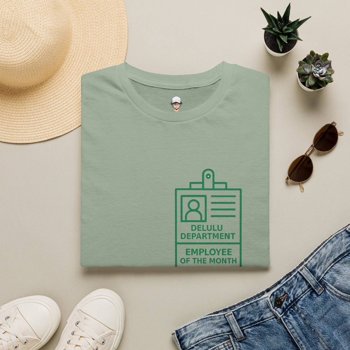 Delulu Department Employee of the Month Badge - Graphic Tee