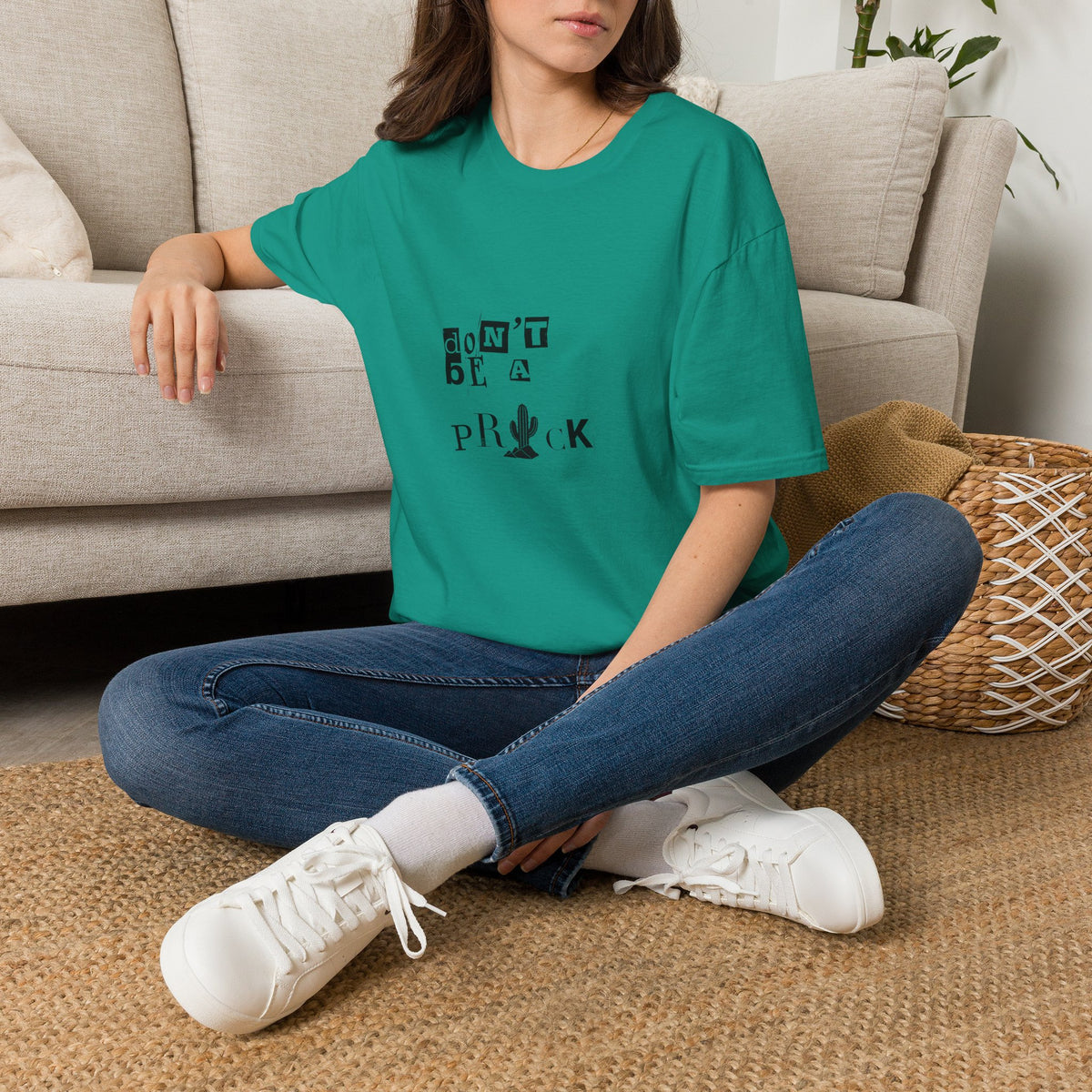 Don’t Be a Prick T-Shirt — Cactus Ransom-Note Graphic Tee
