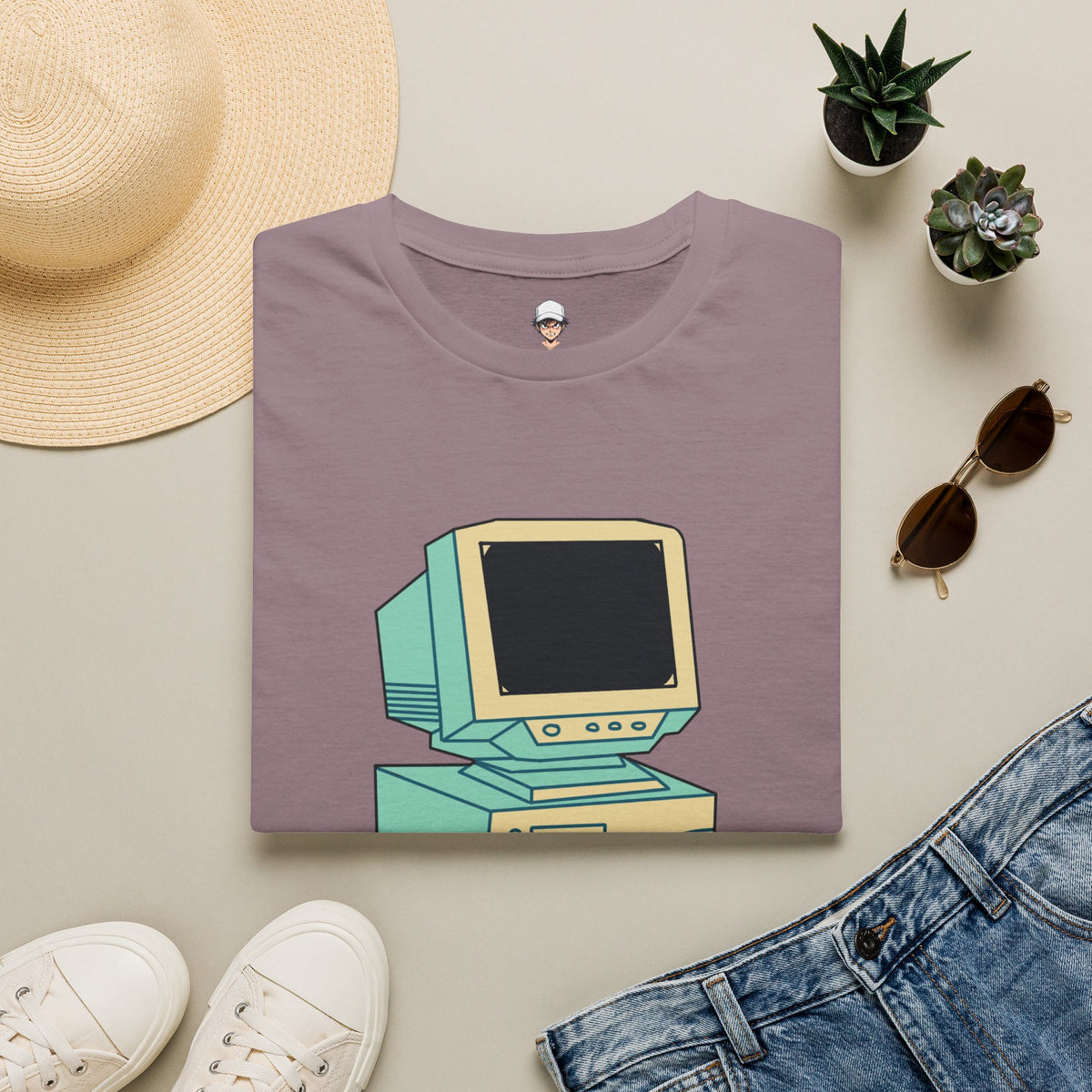 Retro Computer Illustration T-Shirt | Vintage PC Graphic Tee