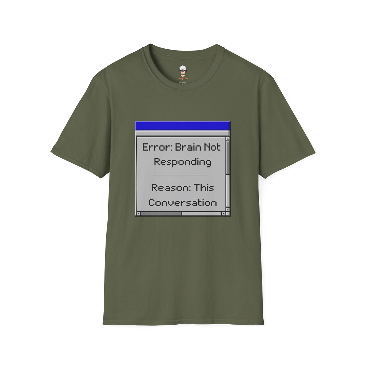 Error: Brain Not Responding T-Shirt — Retro Computer Graphic Tee