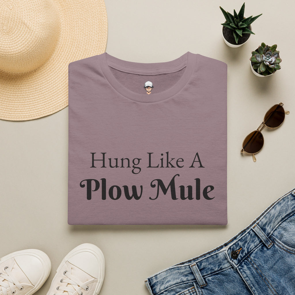 Hung Like A Plow Mule T-Shirt – Funny Farm & Country Humor Tee