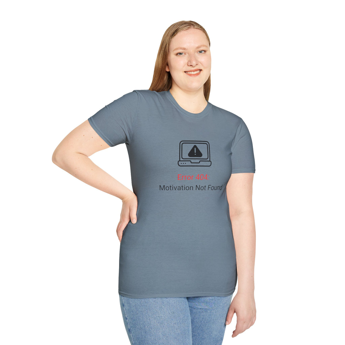 Error 404 T‑Shirt – "Motivation Not Found" Graphic Tee